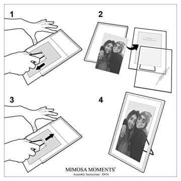 MIMOSA MOMENTS Brass Metal Floating 4x6 Picture Frame