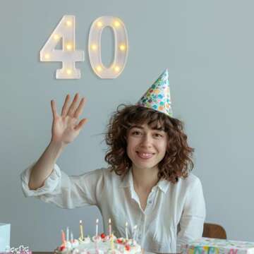 LED Number Signs for 40th Birthday Celebration