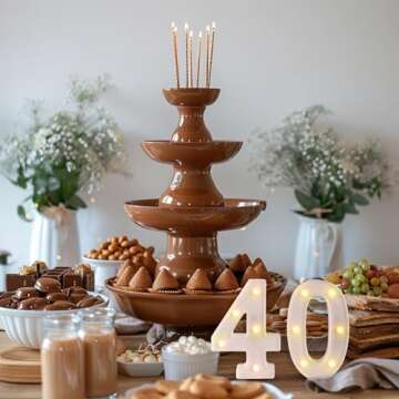 LED Number Signs for 40th Birthday Celebration