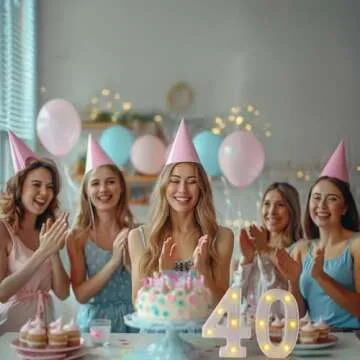 LED Number Signs for 40th Birthday Celebration