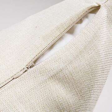 Emvency Throw Pillow Cover Cotton Linen Navy Blue French Jacquard Stripe Decorative Cotton Linen Striped Home Decor Square 18 x18 Inch Cushion Pillowcase