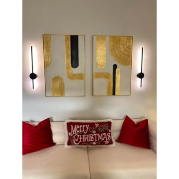 Exquisite Black Gold Canvas Art Set - Modern Geometric Design