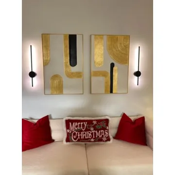 Exquisite Black Gold Canvas Art Set - Modern Geometric Design