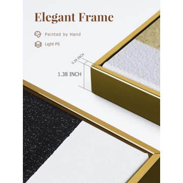 Exquisite Black Gold Canvas Art Set - Modern Geometric Design