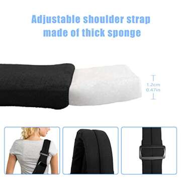 YUDODO Pet Dog Sling Carrier Adjustable Padded Shoulder Strap Puppy Sling for Small Medium Dog Cat Hand Free Dog Crossbody Carrier with Safe Mesh Suitable for Outdoor Travel Black