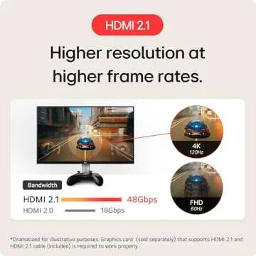 LG 27" UltraGear 4K UHD (3840x2160) Gaming Monitor, 144Hz, 1ms, VESA DisplayHDR 400, G-SYNC and AMD FreeSync Premium, HDMI 2.1, DisplayPort, 4-Pole HP Out DTS HP:X, Tilt/Height/Pivot Stand, Black