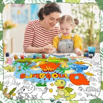 DDMY Dinosaur Tablecloth Giant Coloring Poster for Fun