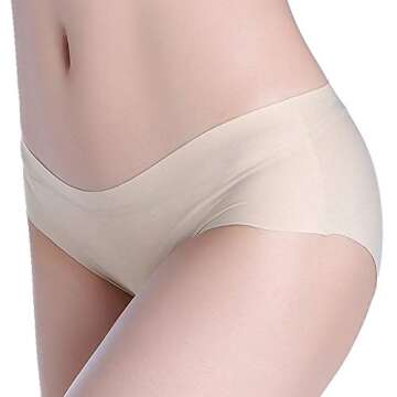 Alruy Women's No Show Hiphugger Panties pack of 3 S