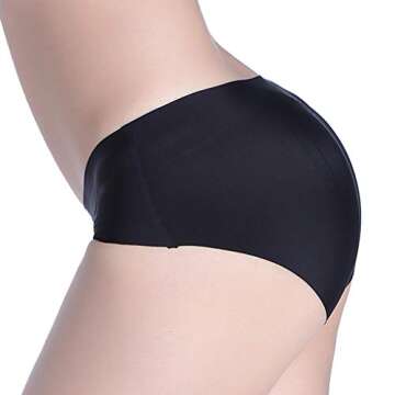 Alruy Women's No Show Hiphugger Panties pack of 3 S