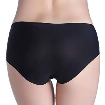 Alruy Women's No Show Hiphugger Panties pack of 3 S