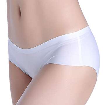 Alruy Women's No Show Hiphugger Panties pack of 3 S