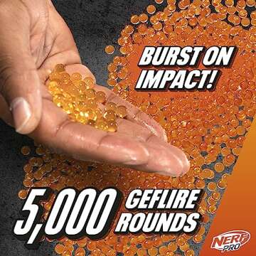 Nerf Pro Gelfire Dual Wield Pack, 2 Blasters, No-Prime Firing, 5000 Gelfire Rounds, 2X 100 Round Int...