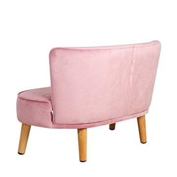 Yoonnie Room 2-Seat Pink Kid Sofa Couch for Ages 3-6