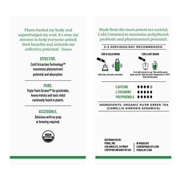 Pique Organic Fermented Pu'er Green Tea Crystals - 28 Single Servings (1 Pack)