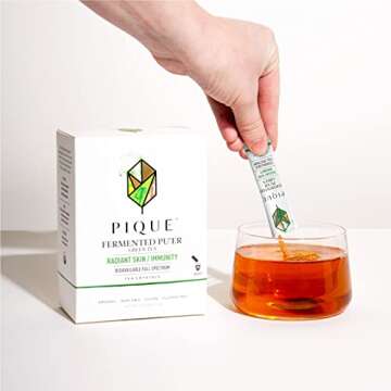 Pique Organic Fermented Pu'er Green Tea Crystals - 28 Single Servings (1 Pack)