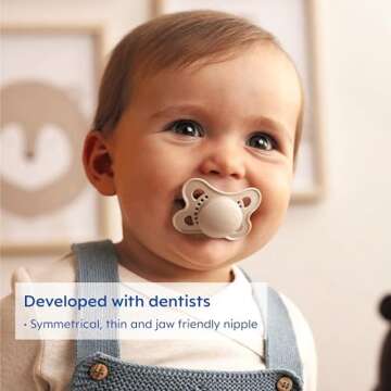 MAM Original Matte Baby Pacifier, Nipple Shape Helps Promote Healthy Oral Development, Sterilizer Case, Boy and Girl , 0-6 Months (2 Count)