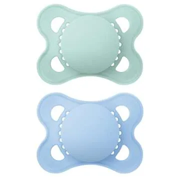 MAM Original Matte Baby Pacifier, Nipple Shape Helps Promote Healthy Oral Development, Sterilizer Case, Boy and Girl , 0-6 Months (2 Count)