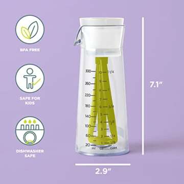 Chef'n 104-759-258 Emulstir Salad Dressing Mixer, One Size, Plastic, Arugula/Meringue