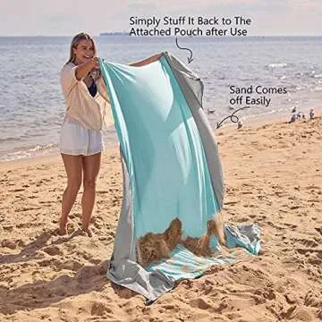 WEKAPO Beach Blanket - Sandproof & Waterproof Mat 7x7 ft