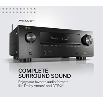 Denon AVR-X2700H 8K Ultra HD AV Receiver for Gaming & Music