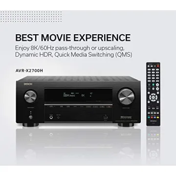 Denon AVR-X2700H 8K Ultra HD AV Receiver for Gaming & Music