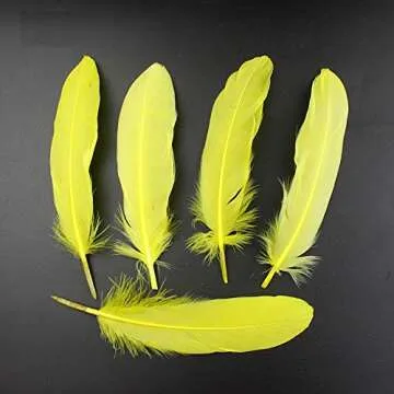 50PCS 6-8inch (15-20CM) Light Color Assorted Real Goose Feathers Color random
