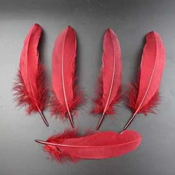 50PCS 6-8inch (15-20CM) Light Color Assorted Real Goose Feathers Color random