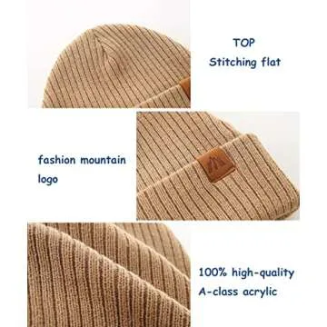 LMLALML 2 Pack Beanie for Baby Boys Soft Knit Baby Winter Hat Stripe Warm Baby Beanies