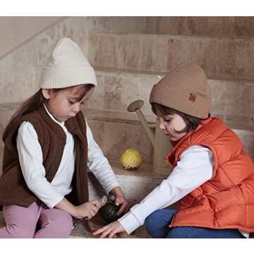 LMLALML 2 Pack Beanie for Baby Boys Soft Knit Baby Winter Hat Stripe Warm Baby Beanies