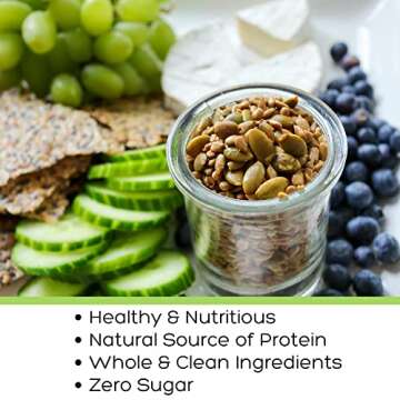 Top Seedz Certified Organic Gluten Free Vegan Sea Salt Roasted Seeds | 2-Pack | 6 Ounces | Made of Shelled Sunflower Seeds, Pumpkin Seeds, Sea Salt, and Extra Virgin Olive Oil