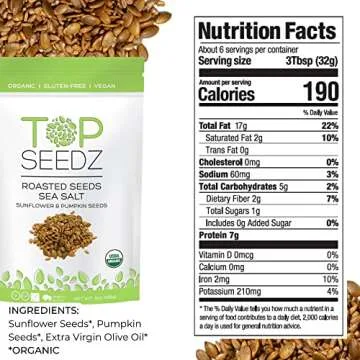Top Seedz Organic Gluten-Free Sea Salt Roasted Seeds 2-Pack
