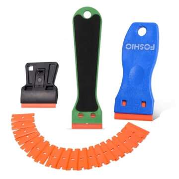 FOSHIO Plastic Razor Blades 200PCS Double Edged 1.5 Inch Suit for Razor Blade Scraper, Plastic Scrap...