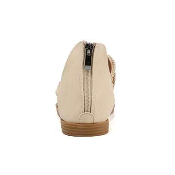 Tilocow Posh Gladiator Sandals For Women Comfort Beige Flat Sandals Summer Shoes Vintage Flip Flops