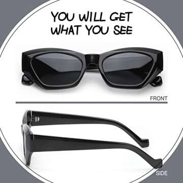 LVIOE Narrow Polarized Cat-Eye Sunglasses for Women