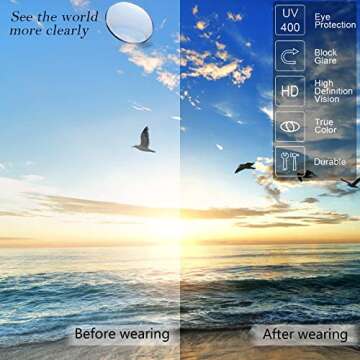 LVIOE Narrow Polarized Cat-Eye Sunglasses for Women