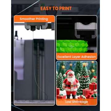 TECBEARS PLA 3D Printer Filament, PLA Filament 1.75mm, Neatly Wound 3D Printing Filament, Dimensiona...