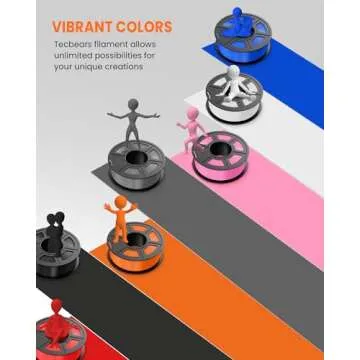 TECBEARS PLA Filament - Eco-Friendly & Vivid Colors