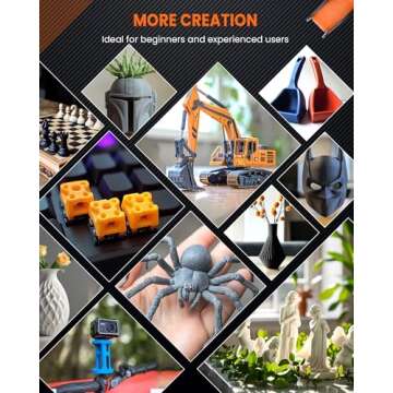 TECBEARS PLA 3D Printer Filament, PLA Filament 1.75mm, Neatly Wound 3D Printing Filament, Dimensional Accuracy +/- 0.02 mm, 1Kg Spool(2.2 lbs), Fits for Most FDM 3D Printers, PLA Black