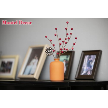 Lescli 24 Pack Bendable Snow Pine Cone Picks for Holidays