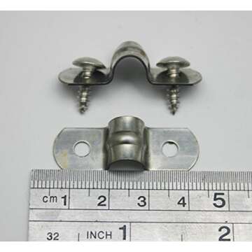 Amanaote 201 Stainless Steel Tension Clip Wire Retainer - Pack of 15 Sets