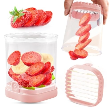 Fruit Slicer Cup | Strawberry Slicer | Banana Slicer | Grape Cutter | Egg Slicers | Detachable Fruit...
