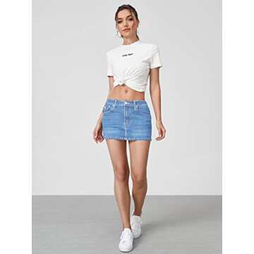 Shop Verdusa High Waist Bodycon Denim Skirt - Stylish & Versatile