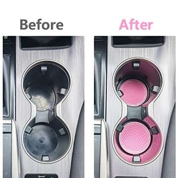 Stylish Rhinestone Car Coasters for Cup Holders