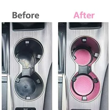 Stylish Rhinestone Car Coasters for Cup Holders