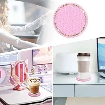 Stylish Rhinestone Car Coasters for Cup Holders