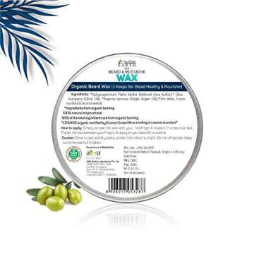 AMAzing Earth Beard & Mustache Wax - Certified Organic, Strong Hold for Men | Chemical-Free, 100% Ve...