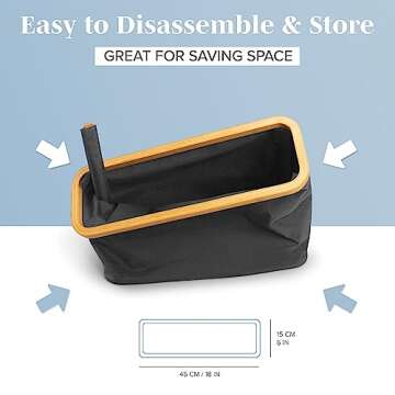 Lonbet - Toilet Paper Basket - Toilet Paper Storage - The Ultimate Bathroom Organizer - Bamboo Storage Basket, Toilet Paper Holder Basket, Bathroom Accessories Organizer (Black, 12 Rolls)