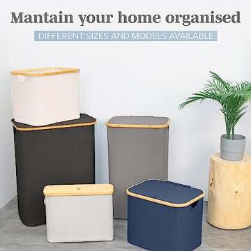 Lonbet - Toilet Paper Basket - Toilet Paper Storage - The Ultimate Bathroom Organizer - Bamboo Storage Basket, Toilet Paper Holder Basket, Bathroom Accessories Organizer (Black, 12 Rolls)