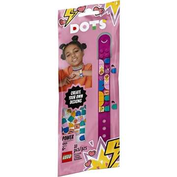 LEGO DOTS Power Bracelet 41919 DIY Creative Craft Kit for Kids Who Like Creative Gifts and Designing Bracelets, Makes an Excellent Gift (33 Pieces)