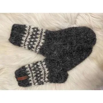 Hand Knitted Woolen Socks, Made In Ukraine Men's/Women's handmade made of natural wool, Large Sizes, Extra Thick, Bed wool socks, Winter socks, Warm socks, Cozy socks for hiking (Women’s 9-9.5)